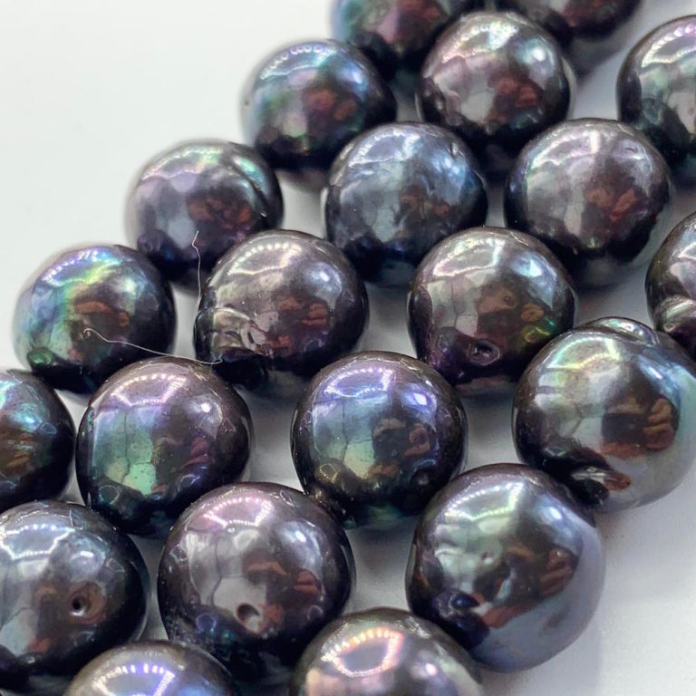 Freshwater Cultured Peacock Semi Baroque Pearls 11-13 mm 40 cm Strand - Image 2