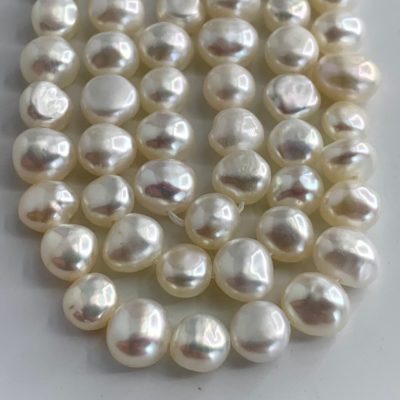 Freshwater Cultured White Baroque Pearls 8 mm 38 cm String
