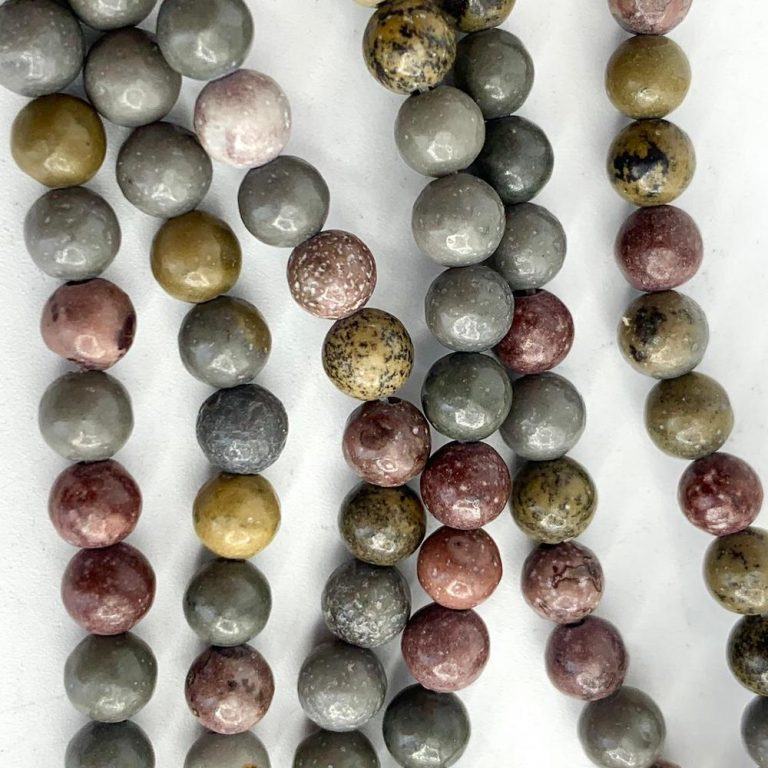 Chinese Jasper Smooth Rounds Approx 4mm Beads 38cm Strand - Image 2