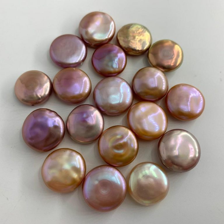 Freshwater Cultured Mixed Colour Coin Pearl 12-13 mm - Image 2