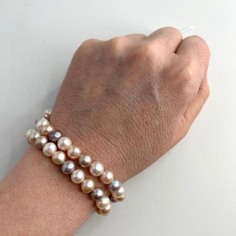 Freshwater Cultured Mixed Pastel Colour Potato Pearls 8mm 38cm String - Image 3