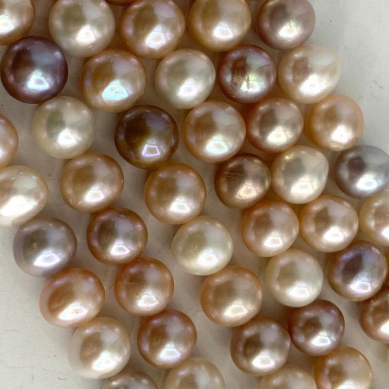 Freshwater Cultured Mixed Pastel Colour Potato Pearls 8mm 38cm String - Image 4