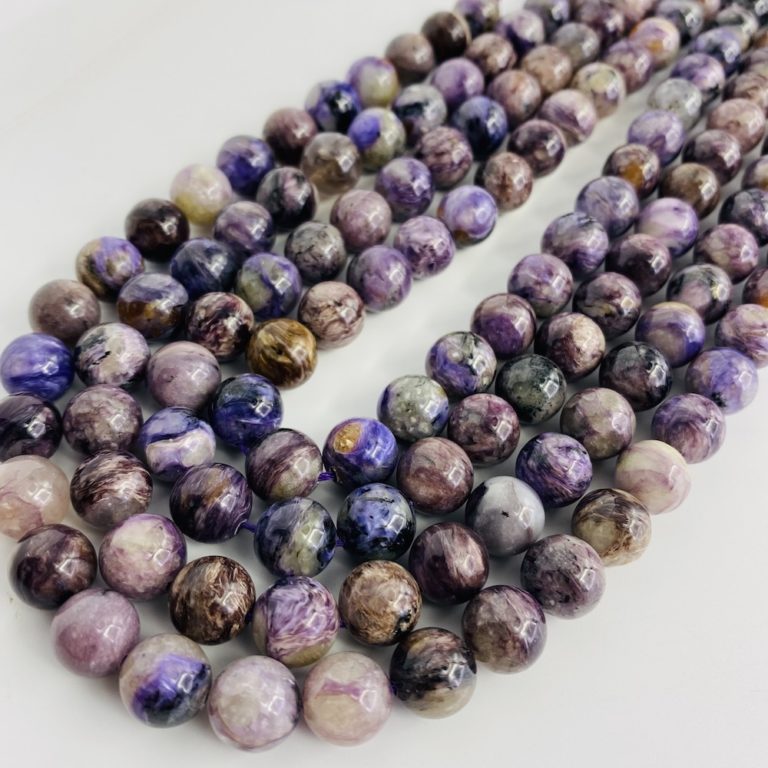 Charoite Smooth Rounds 10mm 38cm Strand - Image 2
