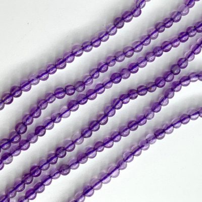 Amethyst Smooth Rounds 2mm 38cm Strand