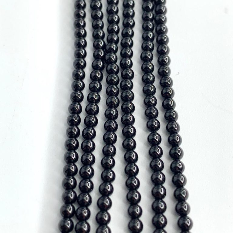 Black Spinel Smooth Rounds 2mm 38cm Strand - Image 4