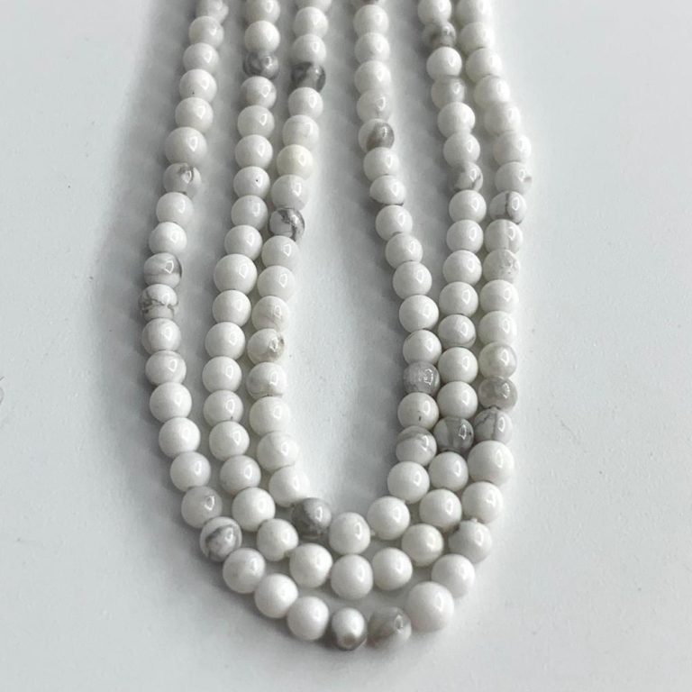 Howlite Smooth Rounds Approx 2mm Beads 38cm Strand - Image 2