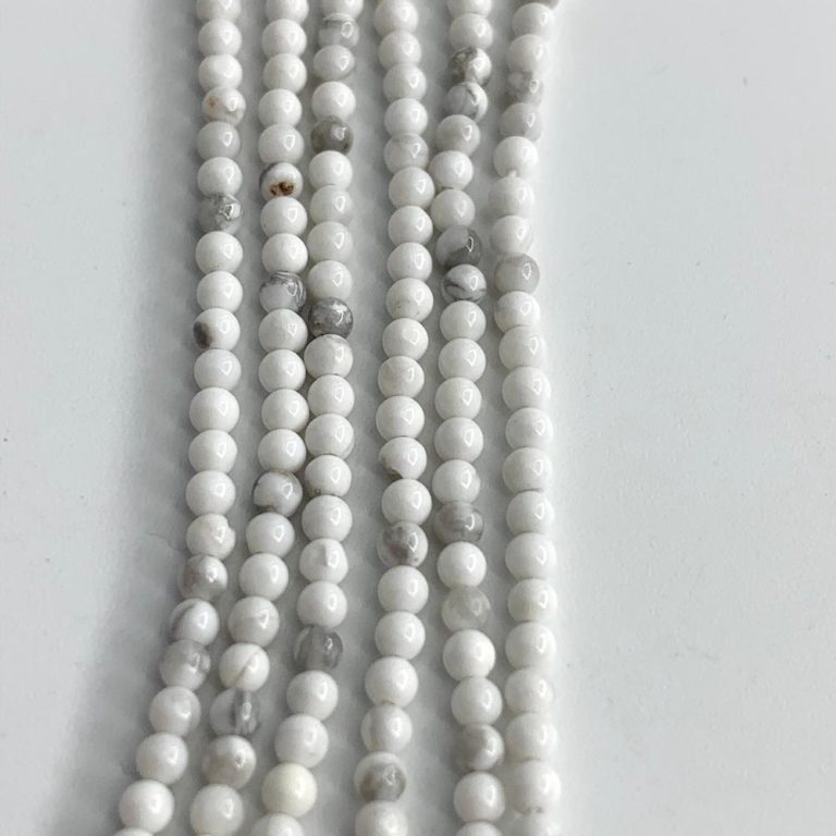 Howlite Smooth Rounds Approx 2mm Beads 38cm Strand - Image 4