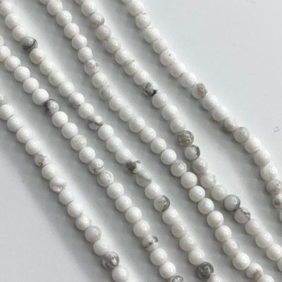 Howlite Smooth Rounds Approx 2mm Beads 38cm Strand
