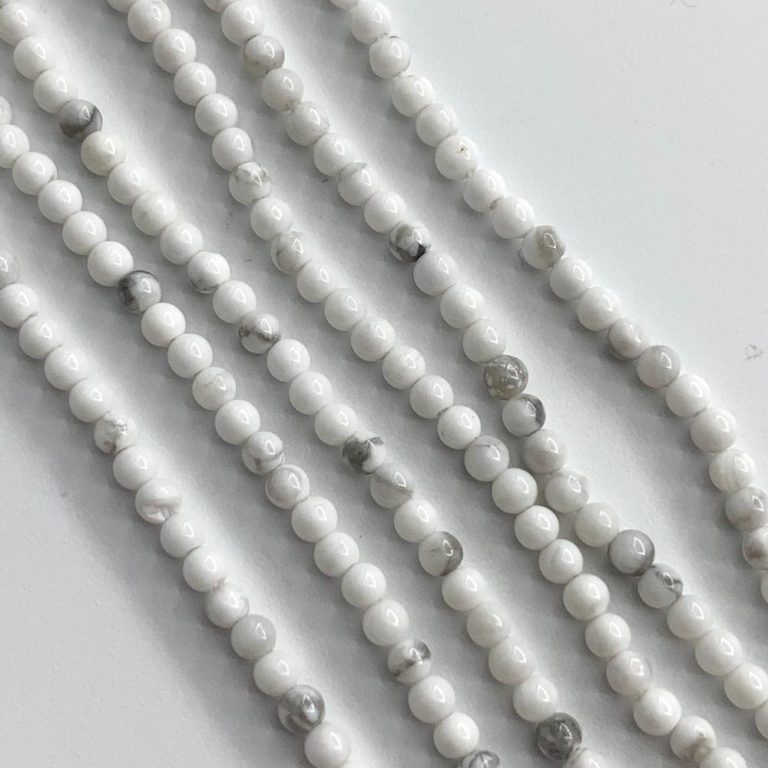 Howlite Smooth Rounds Approx 2mm Beads 38cm Strand