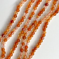 Carnelian Smooth Rounds Approx 2mm Beads 38cm Strand