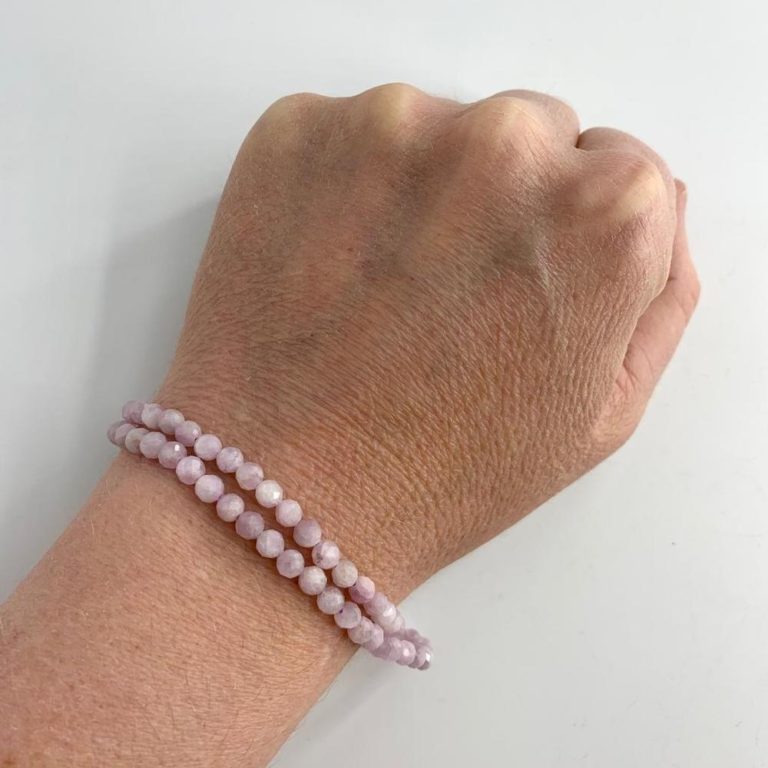 Kunzite Faceted Rounds Approx 4mm Beads 38cm Strand - Image 4