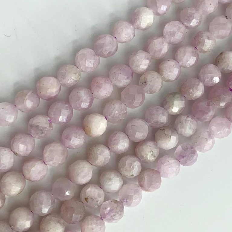 Kunzite Faceted Rounds Approx 4mm Beads 38cm Strand - Image 2