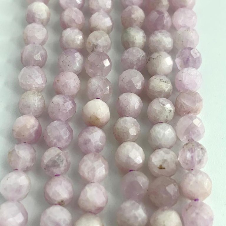 Kunzite Faceted Rounds Approx 4mm Beads 38cm Strand - Image 3