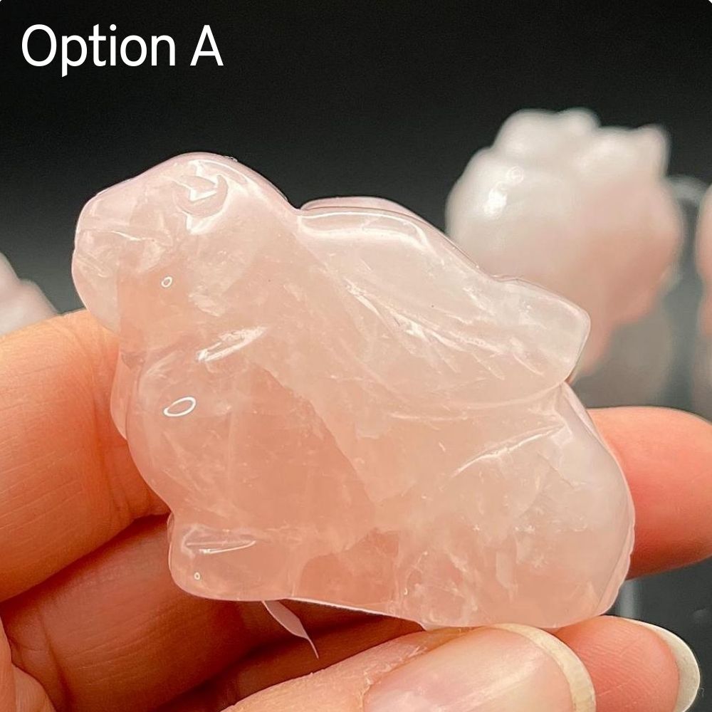 Rose Quartz Rabbit 5.5cm x 2.5cm x 3.5cm • Chalmers Gems