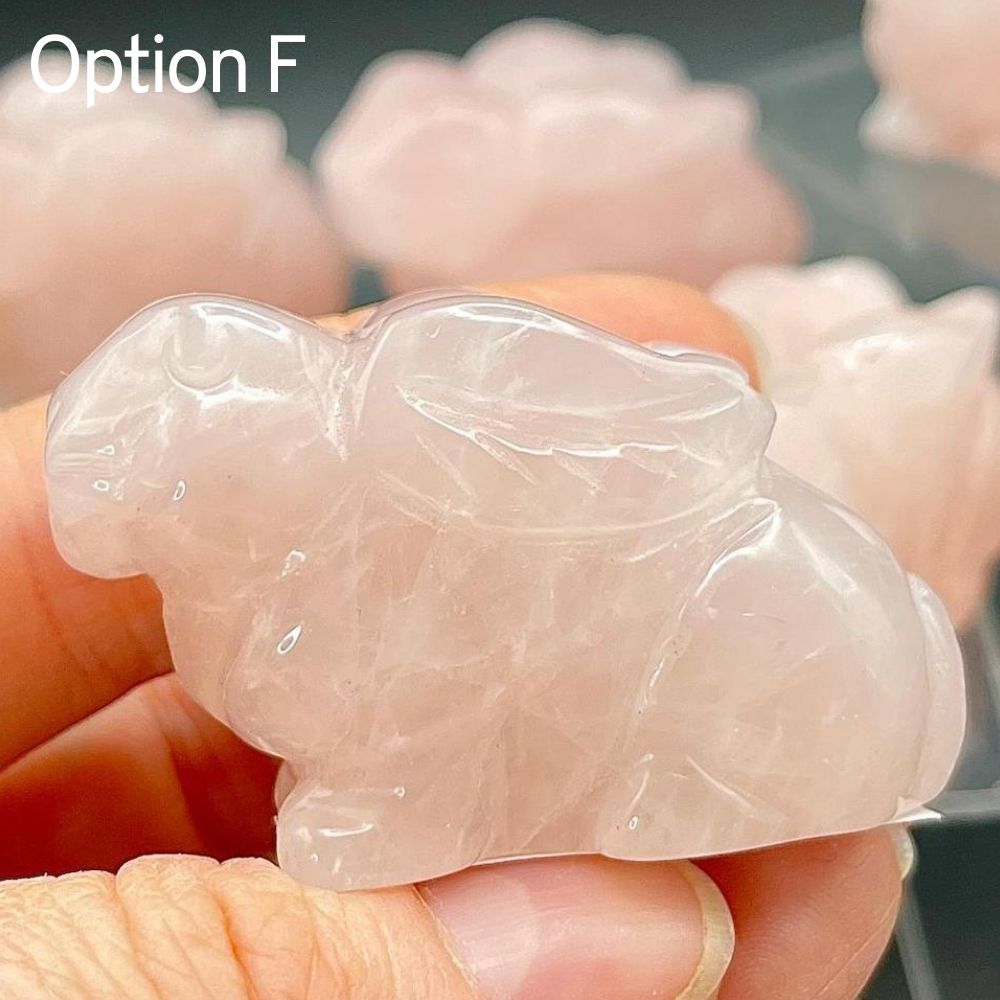 Rose Quartz Rabbit 5.5cm x 2.5cm x 3.5cm • Chalmers Gems