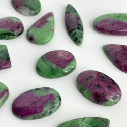 Ruby Zoisite Mixed Shape Cabochons 3 Pieces