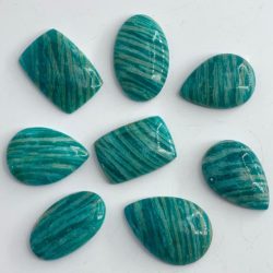 Graphical Amazonite Mixed Shape Cabochons 4 Piece Pack