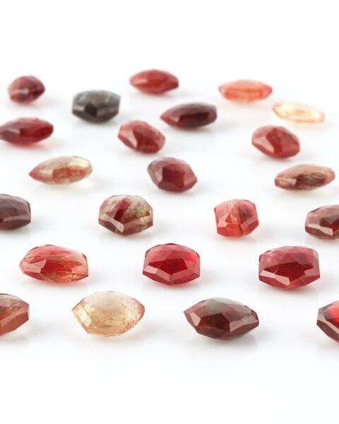 Andesine Double-Sided Faceted Cabochon Approx 10 - 15mm