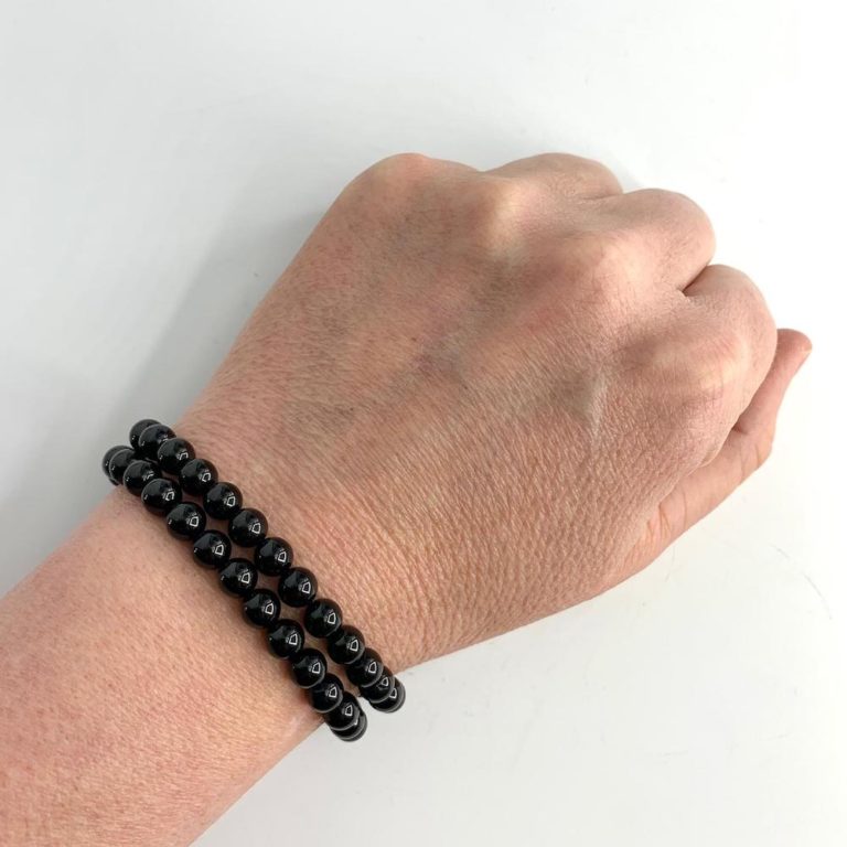 Black Tourmaline Smooth Rounds 6mm Beads 38cm Strand - Image 4