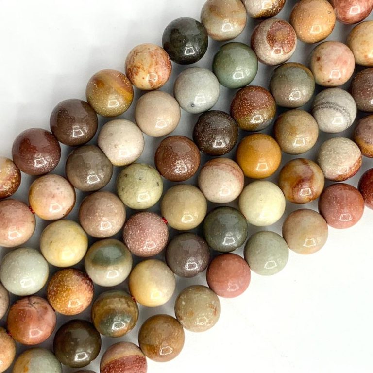 American Impression Jasper Smooth Rounds 6mm 38cm Strand - Image 3