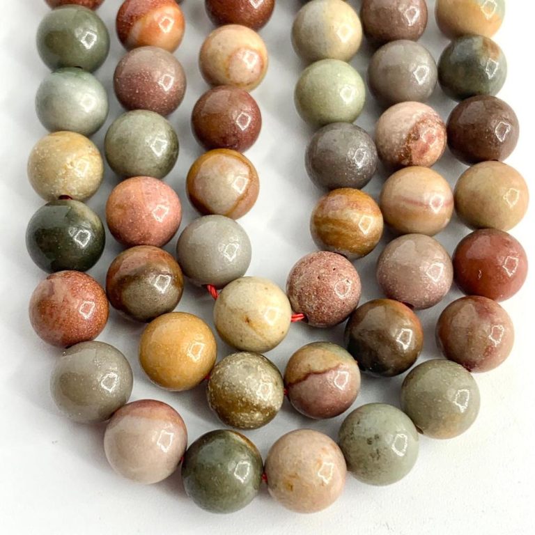 American Impression Jasper Smooth Rounds 6mm 38cm Strand