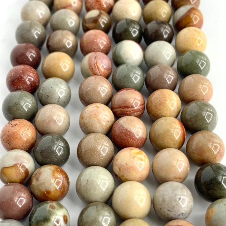 American Impression Jasper Smooth Rounds 8mm 38cm Strand - Image 2