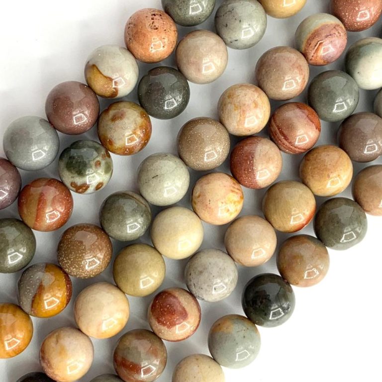 American Impression Jasper Smooth Rounds 8mm 38cm Strand - Image 3