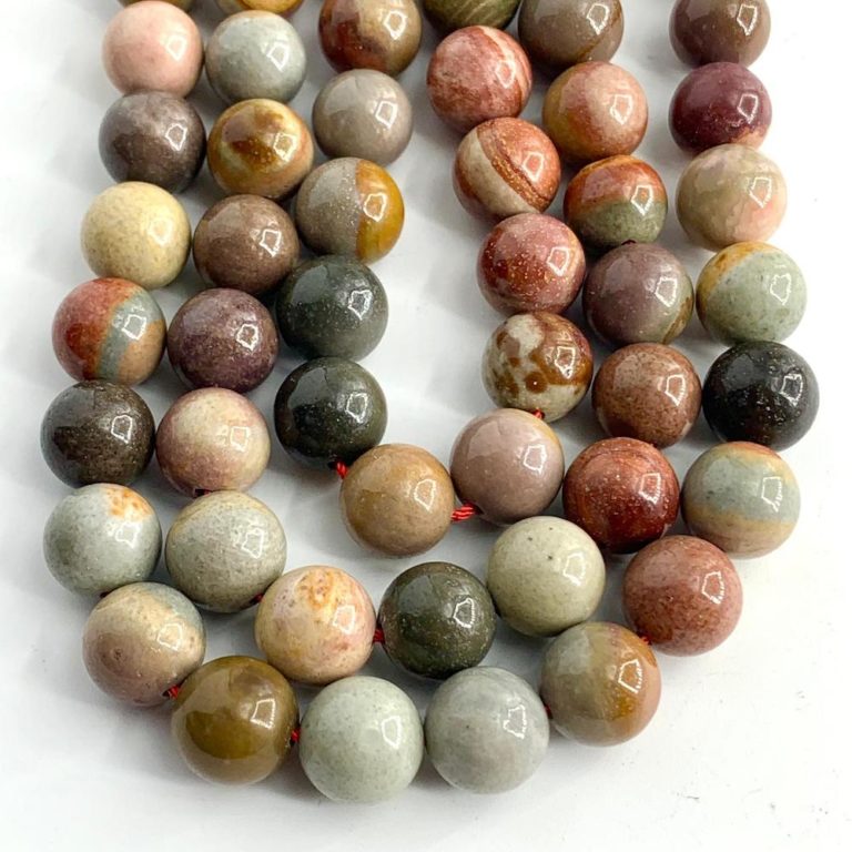 American Impression Jasper Smooth Rounds 10mm 38cm Strand