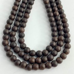 Ebony Wood Smooth Rounds 4mm Beads 38cm Strand