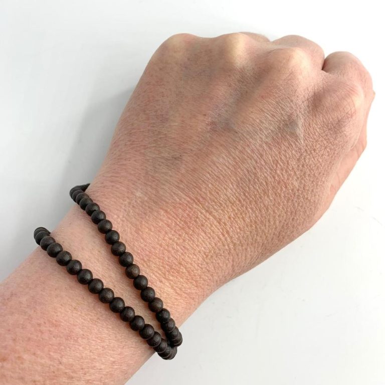 Ebony Wood Smooth Rounds 4mm Beads 38cm Strand - Image 3