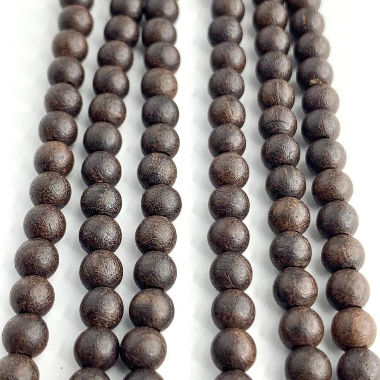Ebony Wood Smooth Rounds 4mm Beads 38cm Strand - Image 4