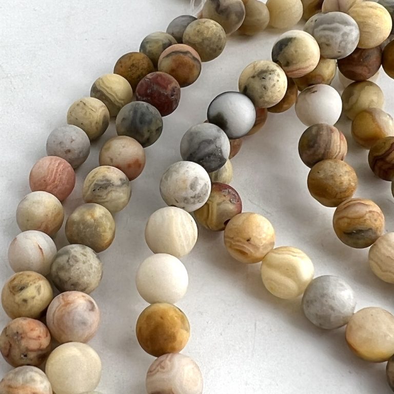 Crazy Lace Agate Matt Round Approx 6mm Beads 38cm Strand - Image 5