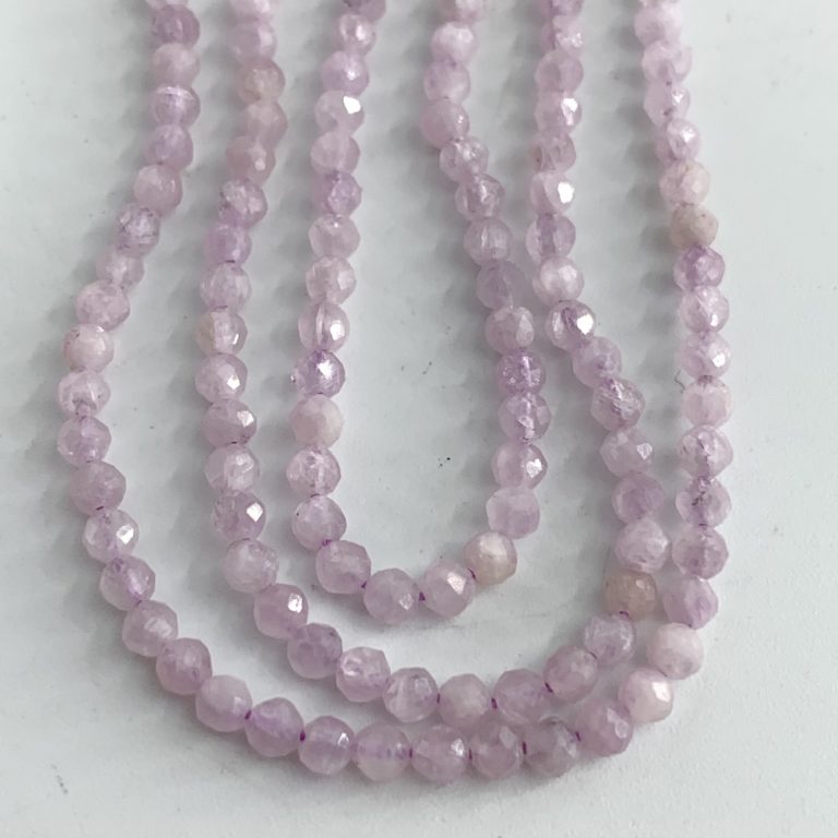 Kunzite Micro Faceted Rounds Approx 2mm Beads 38cm Strand - Image 2