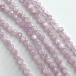 Kunzite Micro Faceted Rounds Approx 2mm Beads 38cm Strand