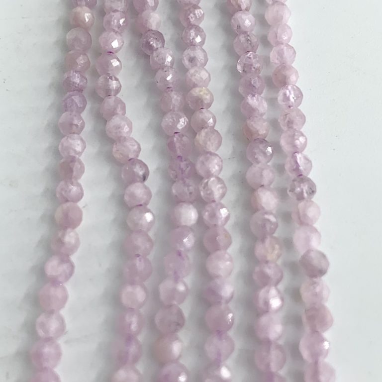 Kunzite Micro Faceted Rounds Approx 2mm Beads 38cm Strand - Image 3