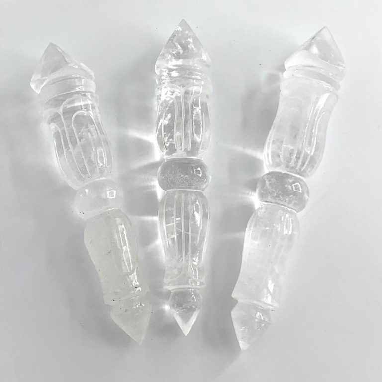 Hand Carved Clear Quartz Wand Approx 13cm - Image 3