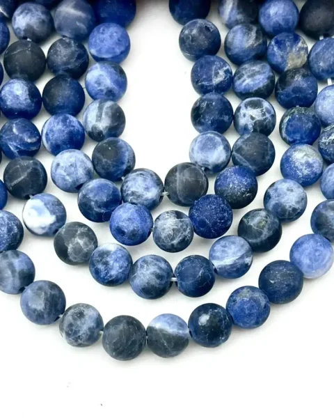 Sodalite Matt Smooth Rounds Approx 6mm Beads 38cm Strand