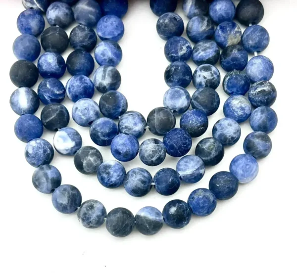 Sodalite Matt Smooth Rounds Approx 6mm Beads 38cm Strand