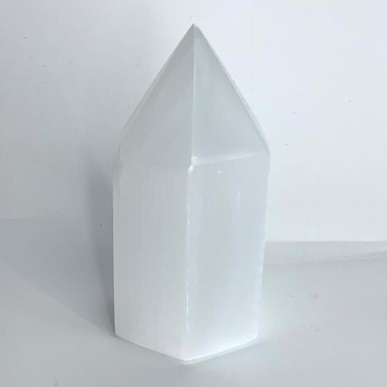 Selenite Hexagonal Point Approx 10 x 5cm - Image 4