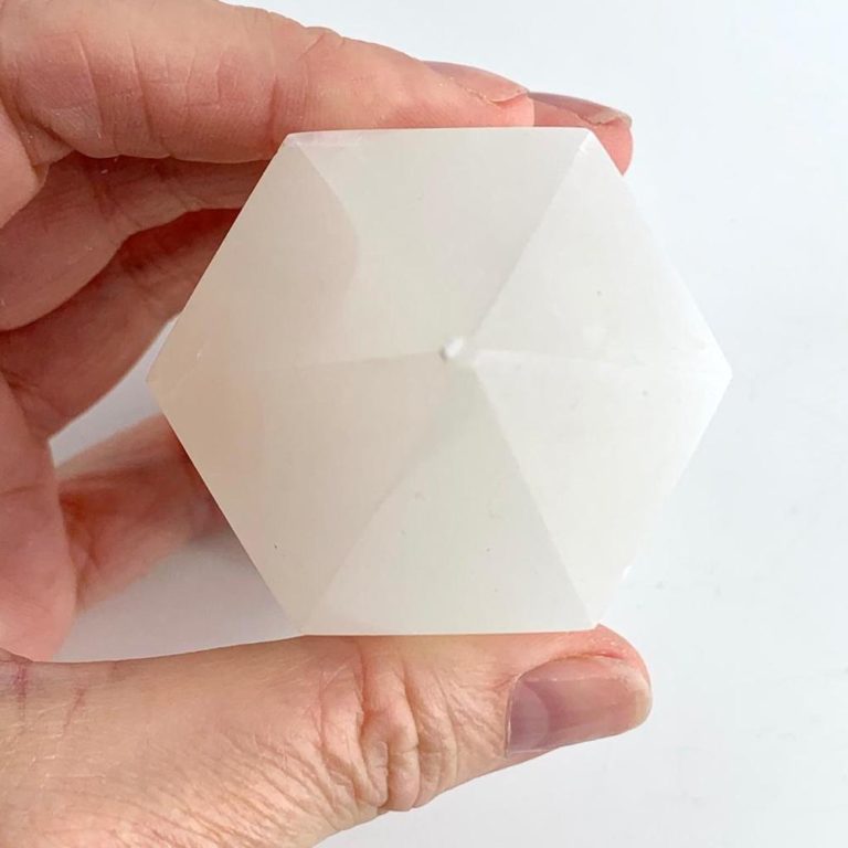 Selenite Hexagonal Point Approx 10 x 5cm - Image 3