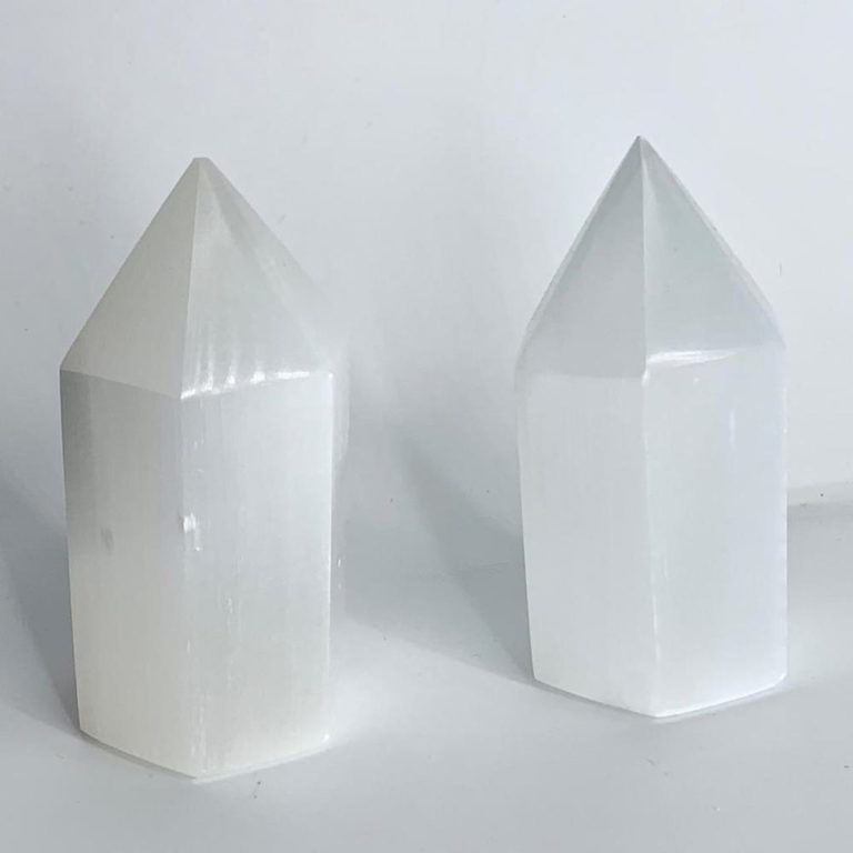 Selenite Hexagonal Point Approx 10 x 5cm - Image 2