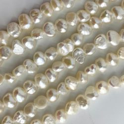 Freshwater Cultured White Baroque Pearls 4 mm 38 cm String