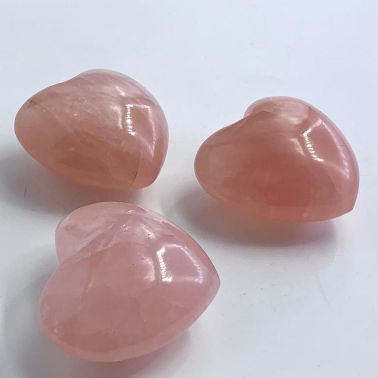 Rose Quartz Extra Large Hand Carved Heart Approx 6 - 7cm - Image 3