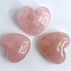 Rose Quartz Hand Carved Small Heart Approx 3.5 - 4.5cm