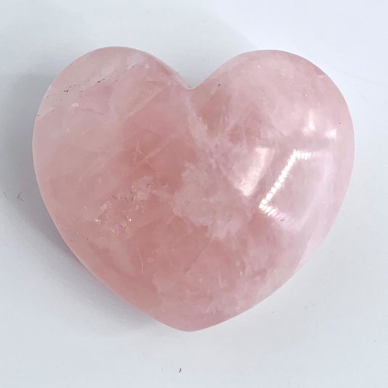 Rose Quartz Small Hand-Carved Heart Approx 3.5 - 4.5cm - Image 2