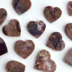 Mixed Jasper Flat Heart Approx 2.5 – 3.5cm 1 Piece
