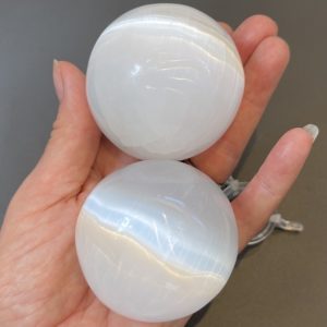 White Selenite Spheres 6cm