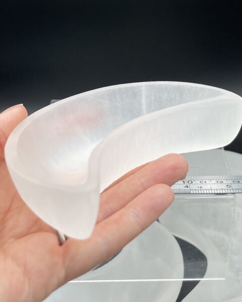 Selenite Moon Bowl 10 x 2.5 x 7cm