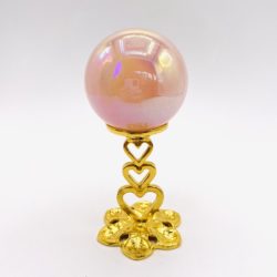 Aura Rose Quartz Sphere Approx 6.5cm
