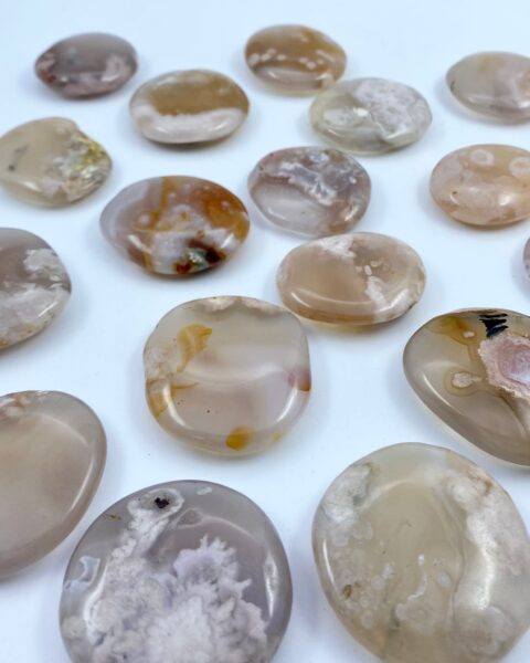 Flower Agate Flat Stones 2 Pack @ £12